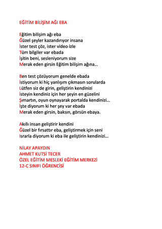 Dokuman Egitim Bilisim Agi