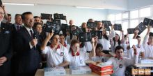 Fatih Projesi Tablet dağıtımı Samsun&apos;da canlı bağlantıyla yapıldı
